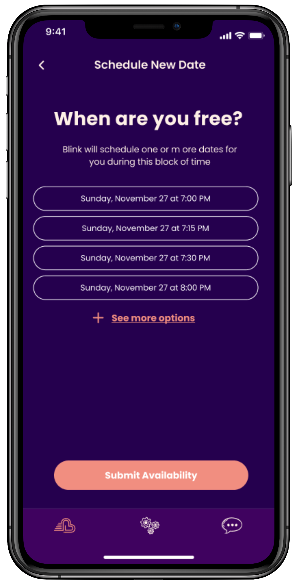 Blink Date App Interface